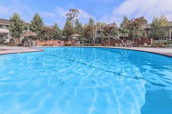 Shimmering swimming pool